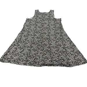 Old Navy Womens XL Black White Floral Sleeveless Swing Dress 551766-03-1 NEW